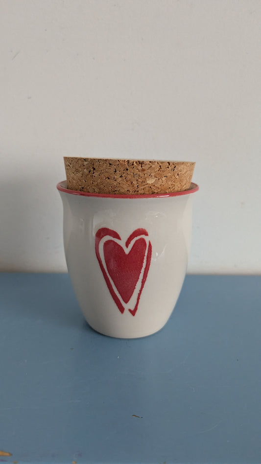 Pentik Sydän Säilytysrasia / Kannellinen Purkki / Maustepurkki