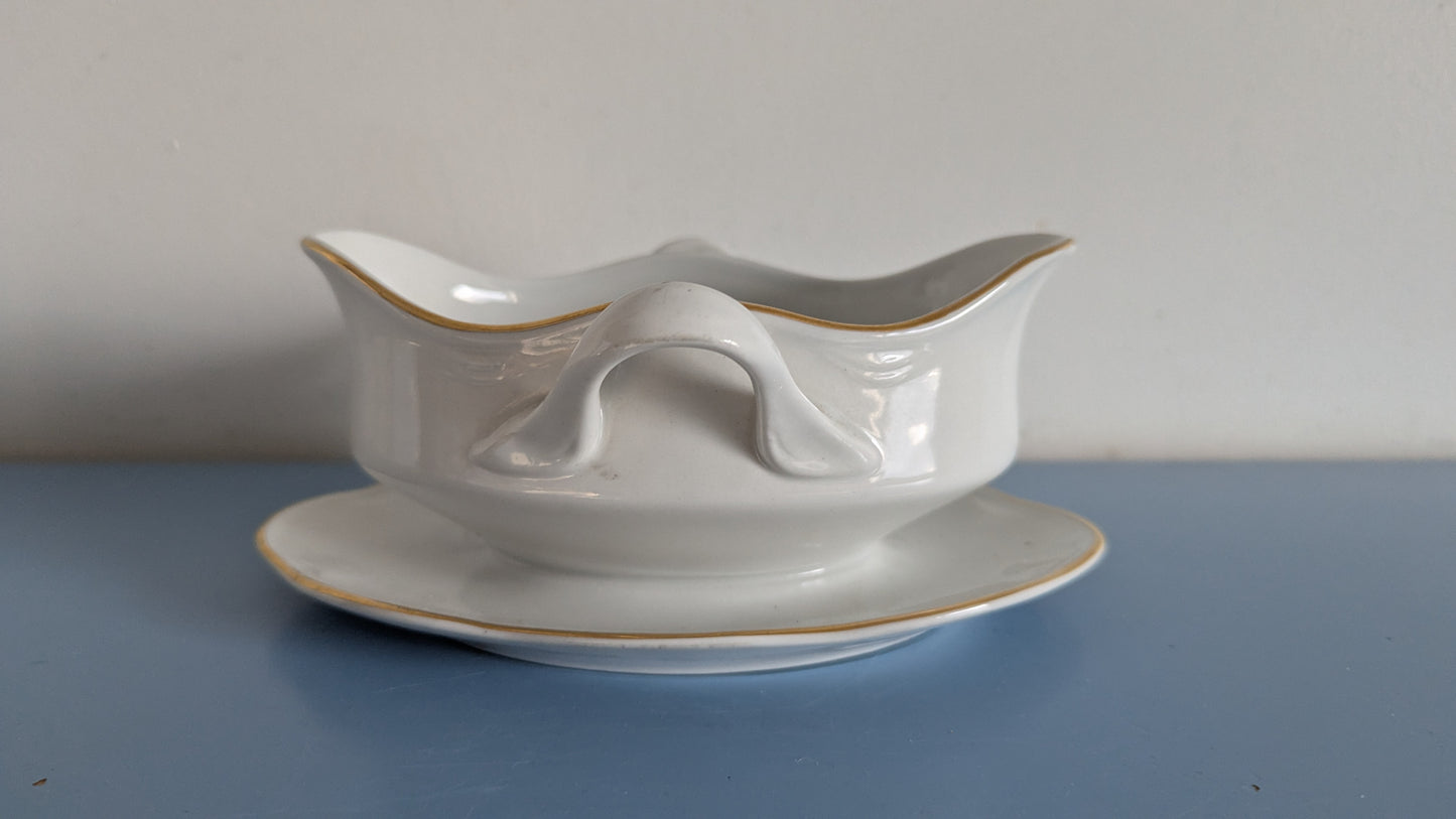 Arabia FG-Mallin Kultaraidallinen Kastikekannu / Kastikekulho