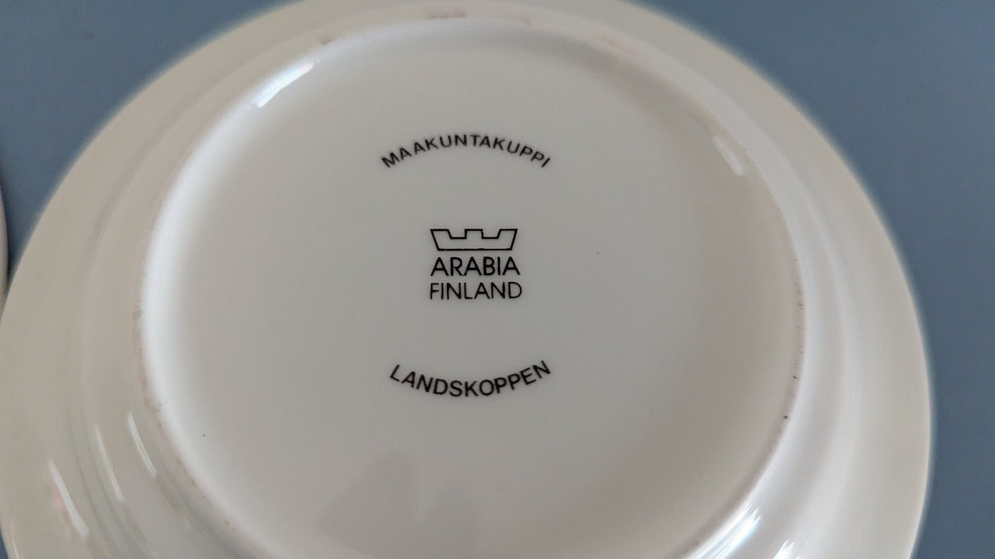 Arabia Maakunta / Suomi Mokka-astiasto Kymmenelle (20-osaa, Heikki Orvola)