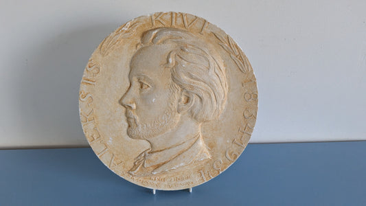 Aarre Aaltonen - Aleksis Kivi 100 Vuotta Reliefi (1934, Signeerattu, Päivätty)