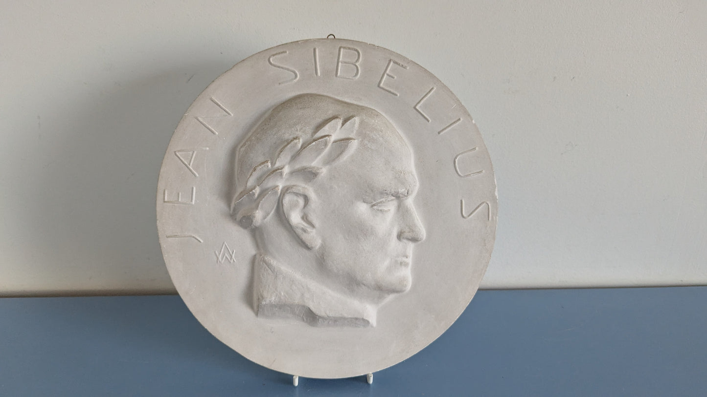 Wäinö Aaltonen - Jean Sibelius Reliefi (Signeerattu)