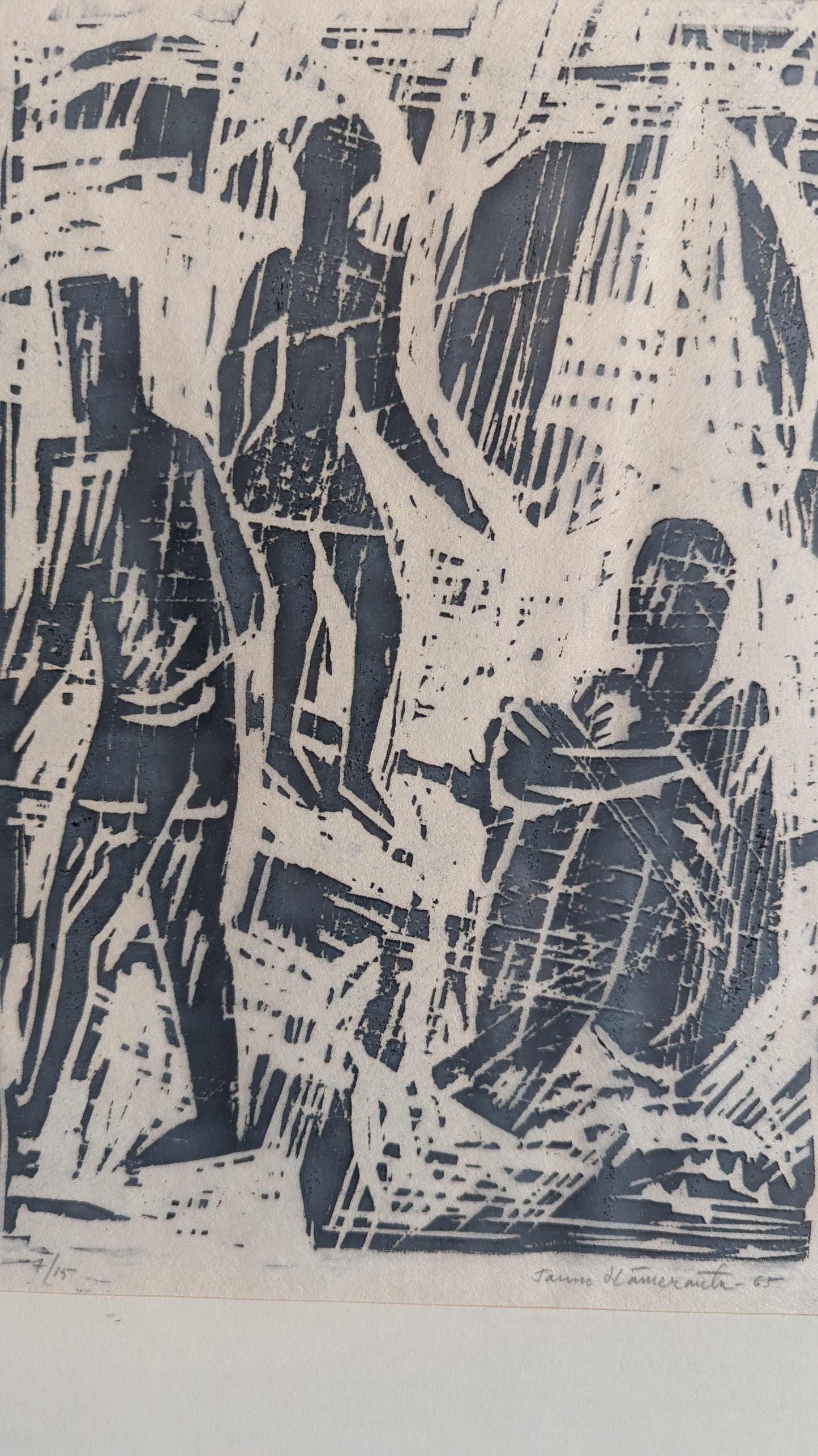 Tauno Hämeranta - Signeerattu Puupiirros (Numeroitu 7/15, 1965)