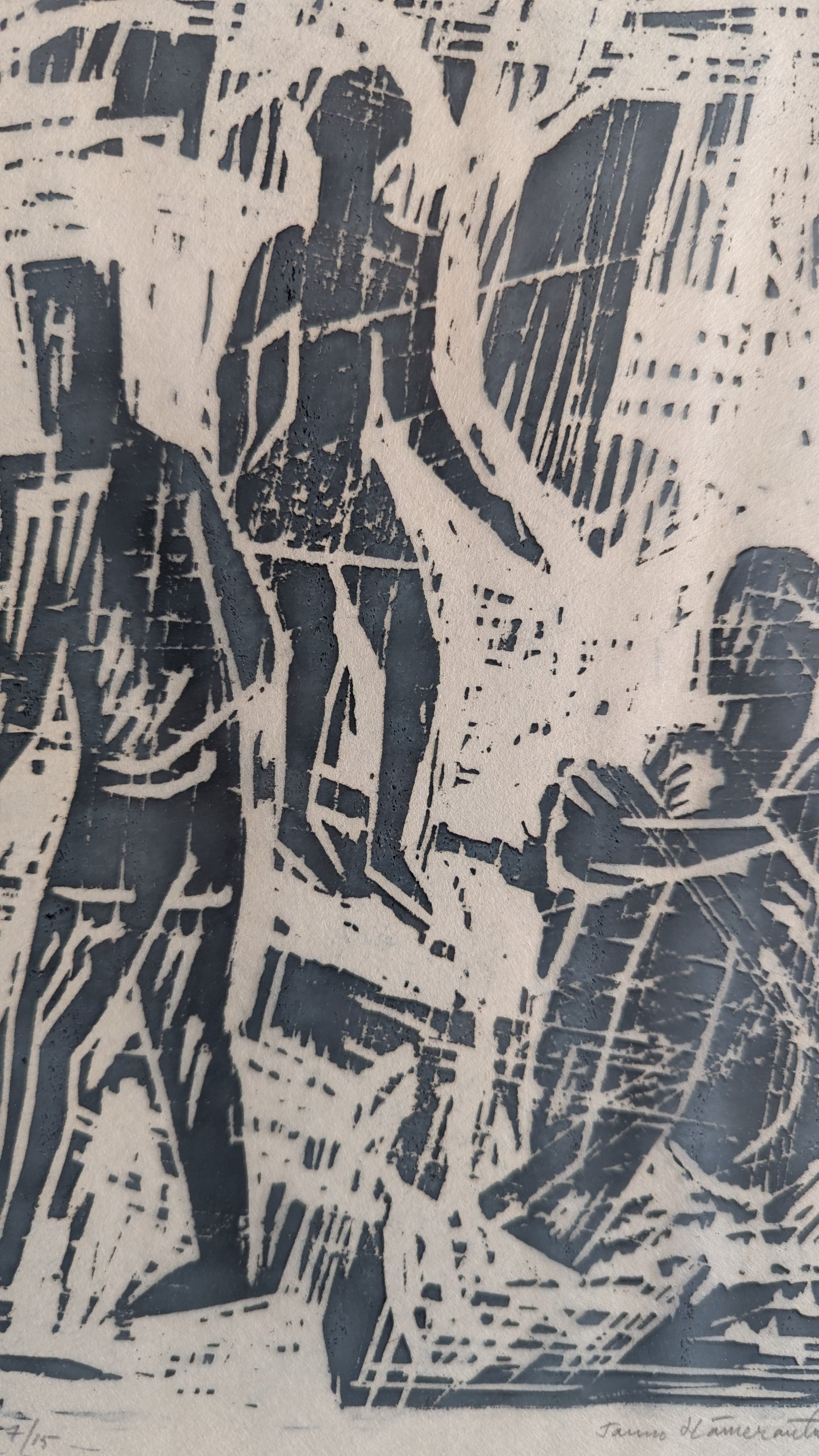 Tauno Hämeranta - Signeerattu Puupiirros (Numeroitu 7/15, 1965)