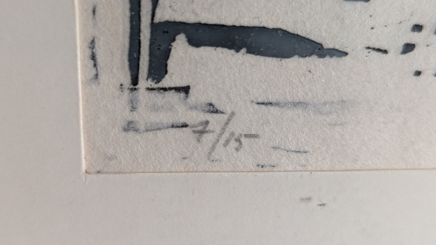 Tauno Hämeranta - Signeerattu Puupiirros (Numeroitu 7/15, 1965)