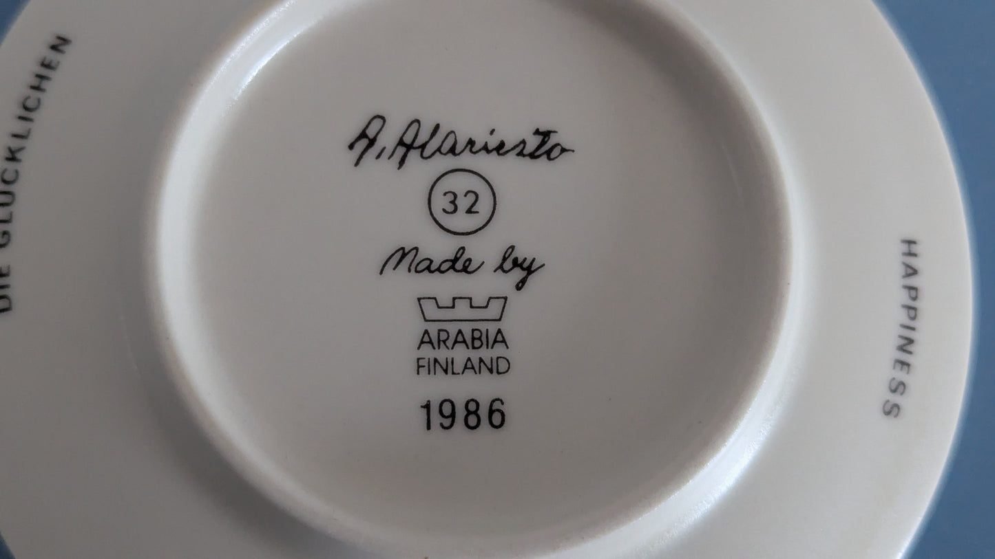 Arabia - Onnelliset Seinälautanen (1986, Andreas Alariesto)