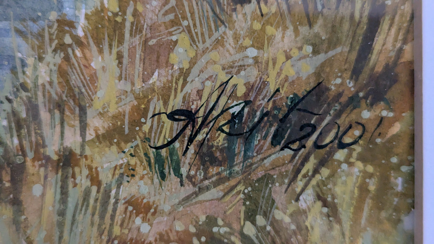Oksana Arikainen - Elokuinen Ilta (Signeerattu Akvarellimaalaus 2001)