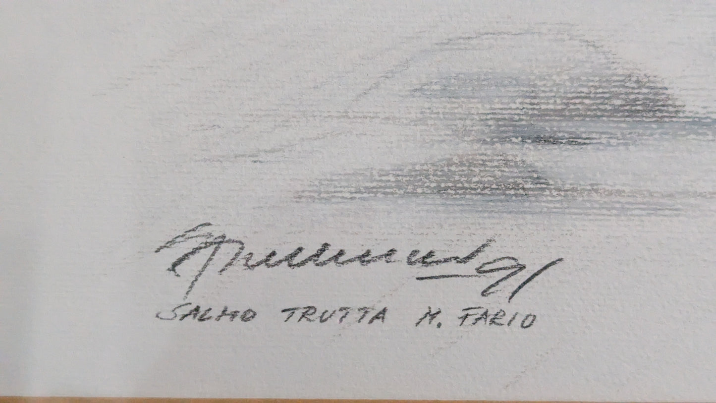 Purotaimen eli Tammukka (Signeerattu Sekatekniikka 1991)