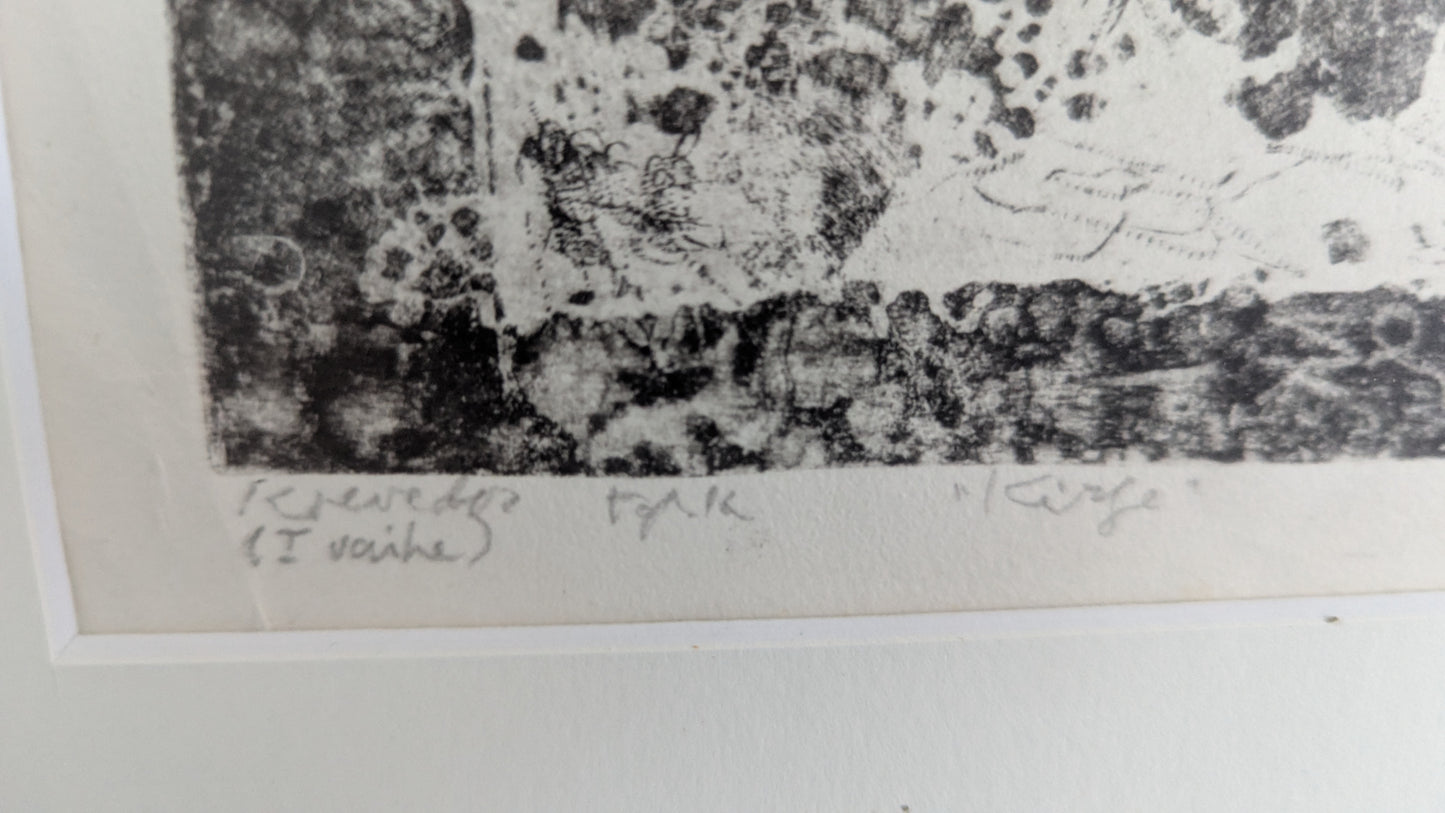 Erkki Sakari Heinonen - Kirje (Koevedos, Signeerattu Grafiikka 1967)