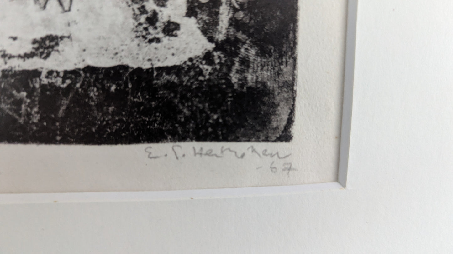 Erkki Sakari Heinonen - Kirje (Koevedos, Signeerattu Grafiikka 1967)