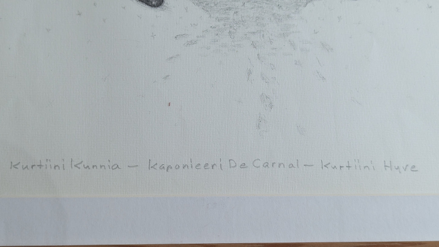 Leo Rannikko Kurtiini Kunnia - Kaponieeri De Carnal - Kurtiini Hyve (Sign. 1977)