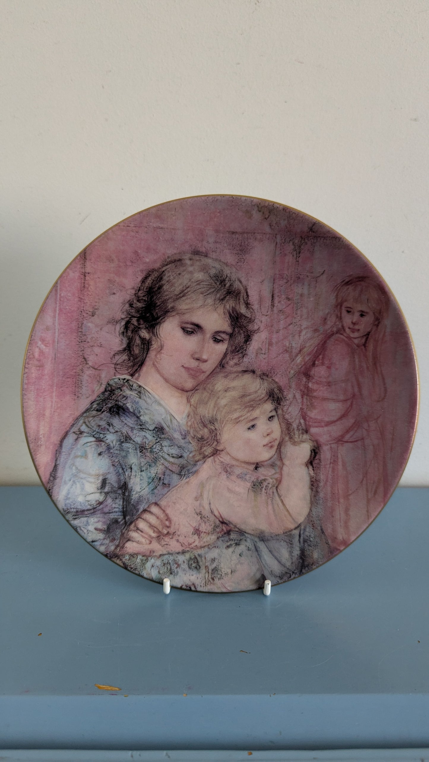 Arabia Äiti ja Lapsi Seinälautanen (1991, Numeroitu, Edna Hibel)