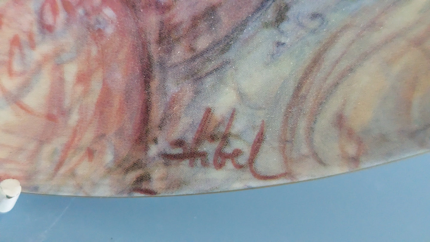 Arabia Hetki Hellyydelle Seinälautanen / Joululautanen (1987, Numeroitu, Hibel)