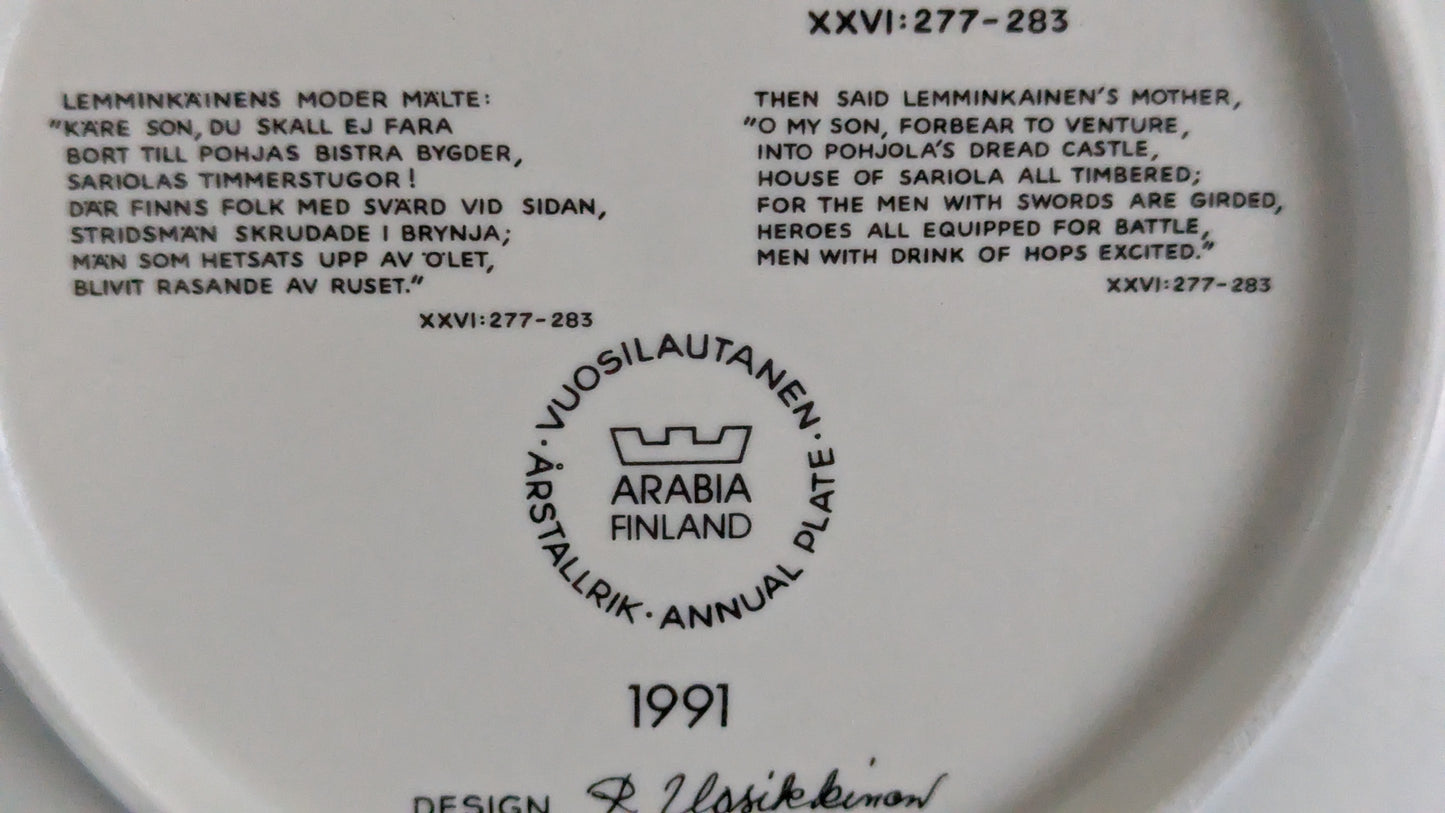 Arabia Kalevala Vuosilautanen 1991 (Raija Uosikkinen)