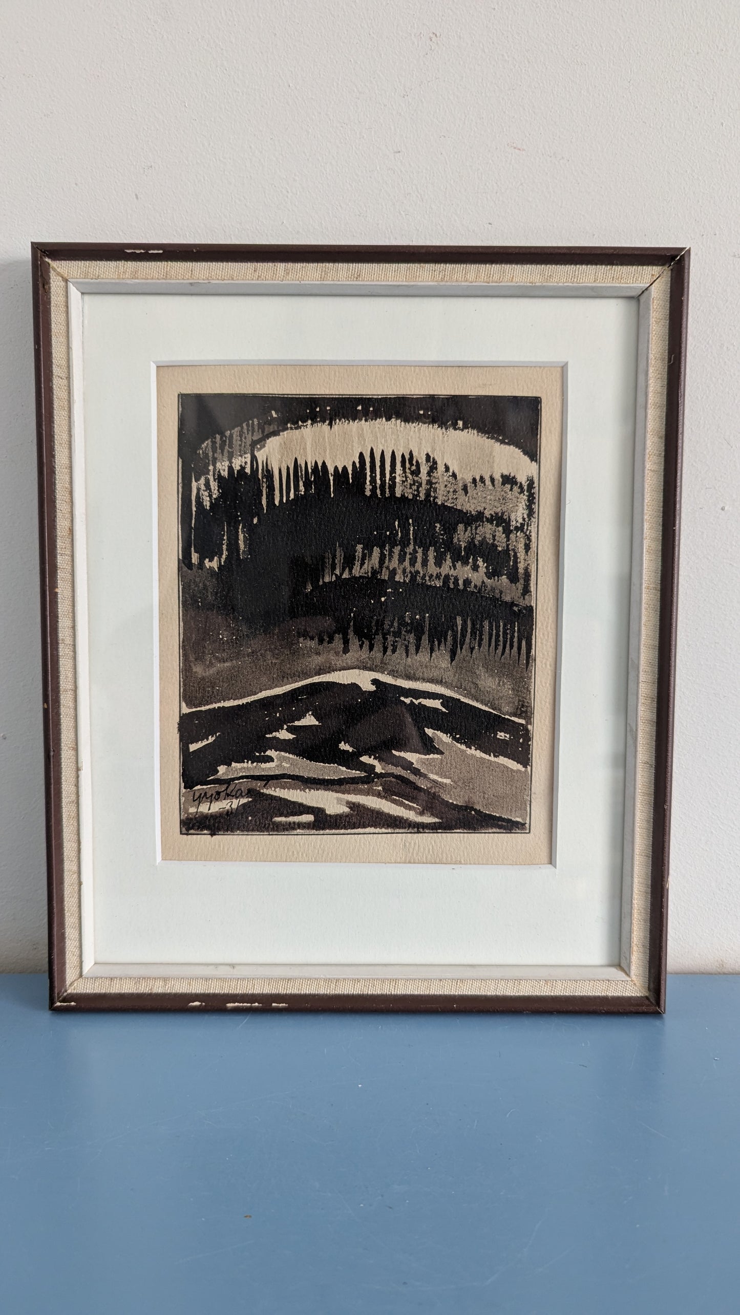 Yrjö Kari - Revontulet Tunturilla (Signeerattu Teos 1931)