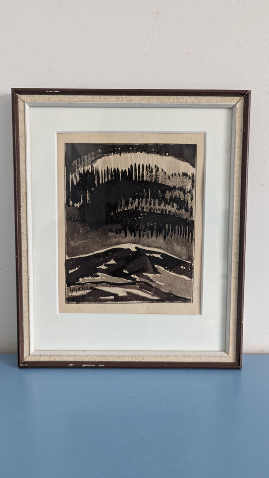 Yrjö Kari - Revontulet Tunturilla (Signeerattu Teos 1931)