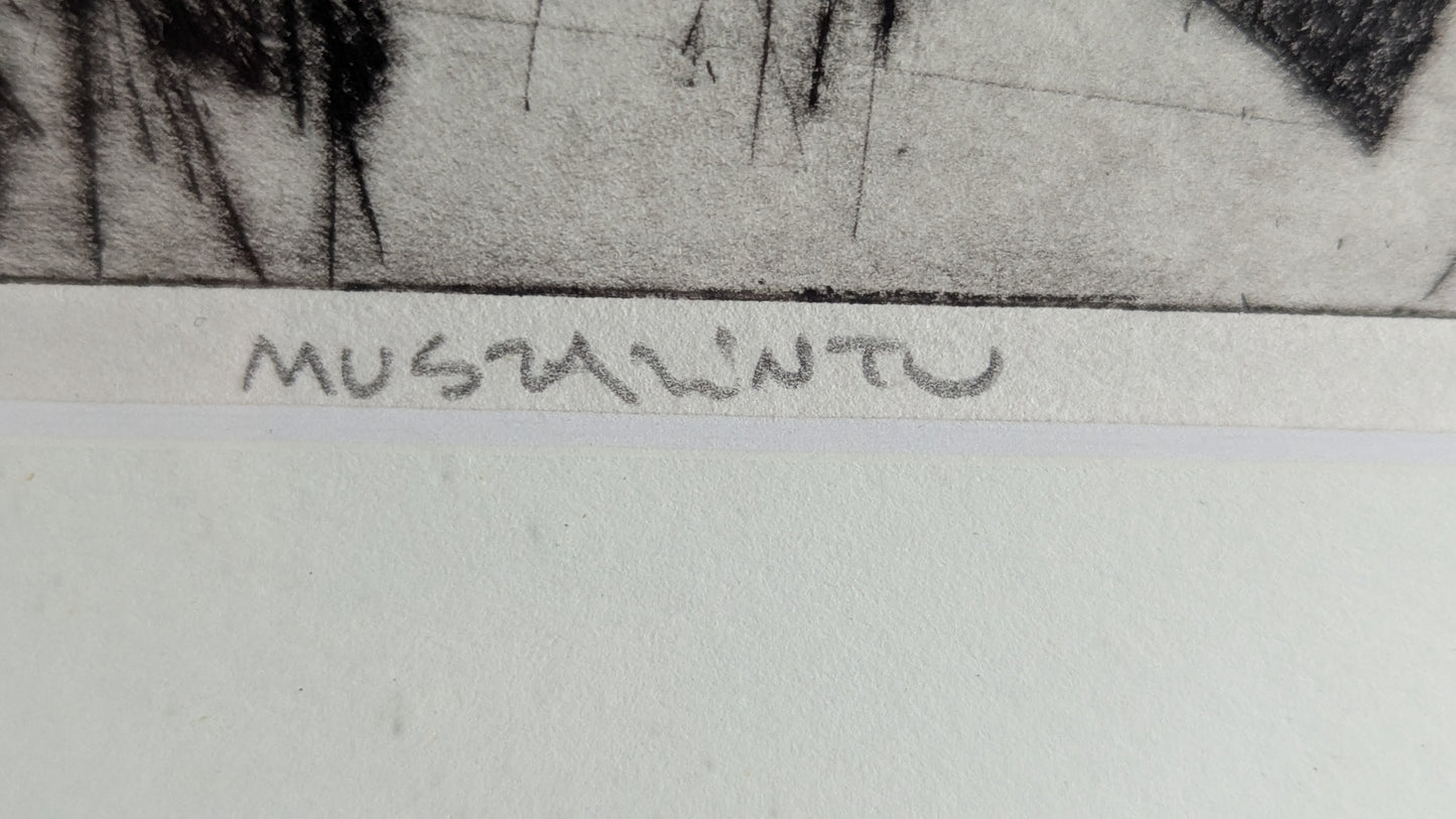 Sirpa-Helena Viljanen - Mustalintu (Signeerattu Grafiikka, Koevedos)