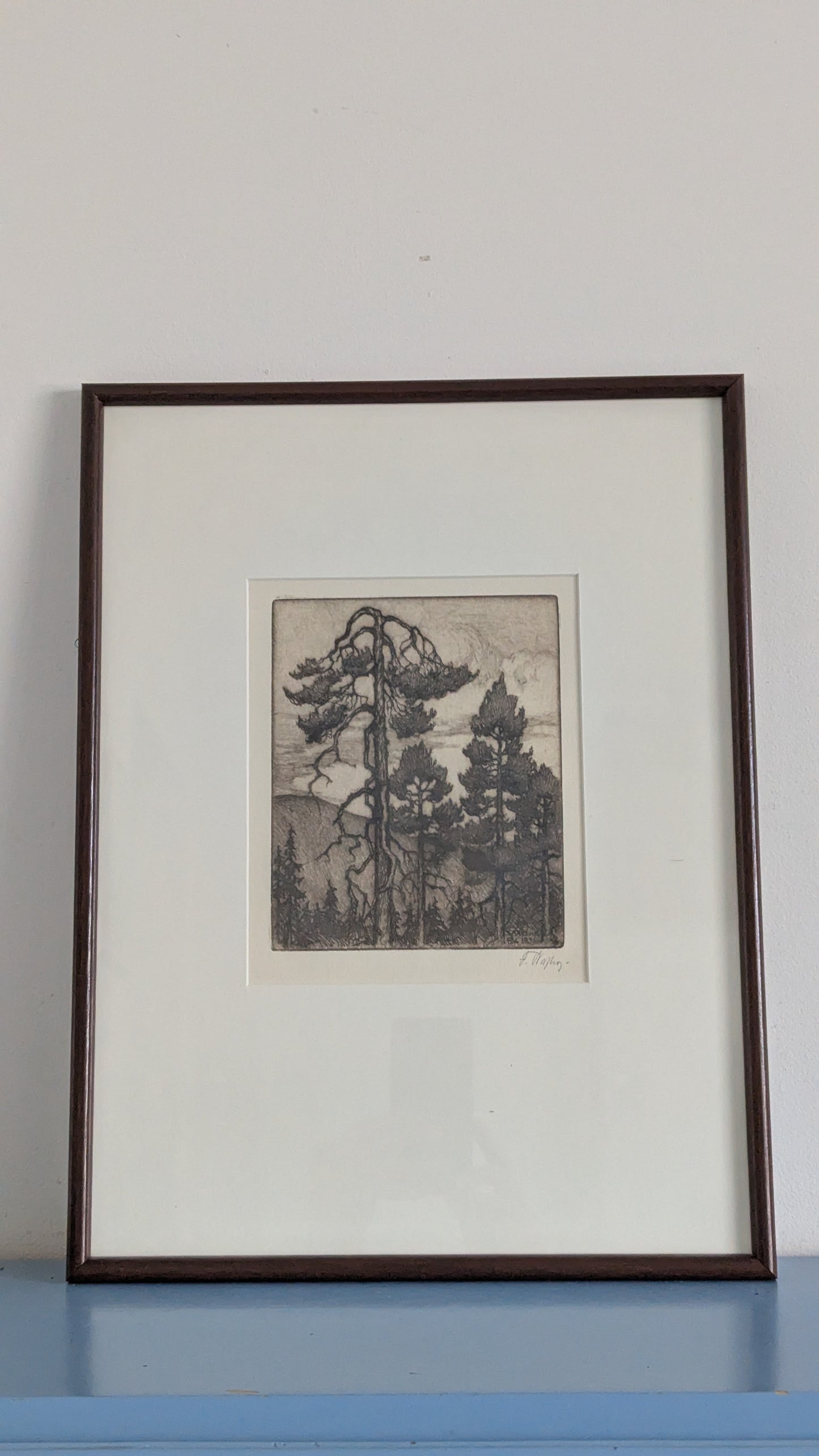 Frans Nyberg - Aatsinki (Signeerattu Puupiirros 1931)