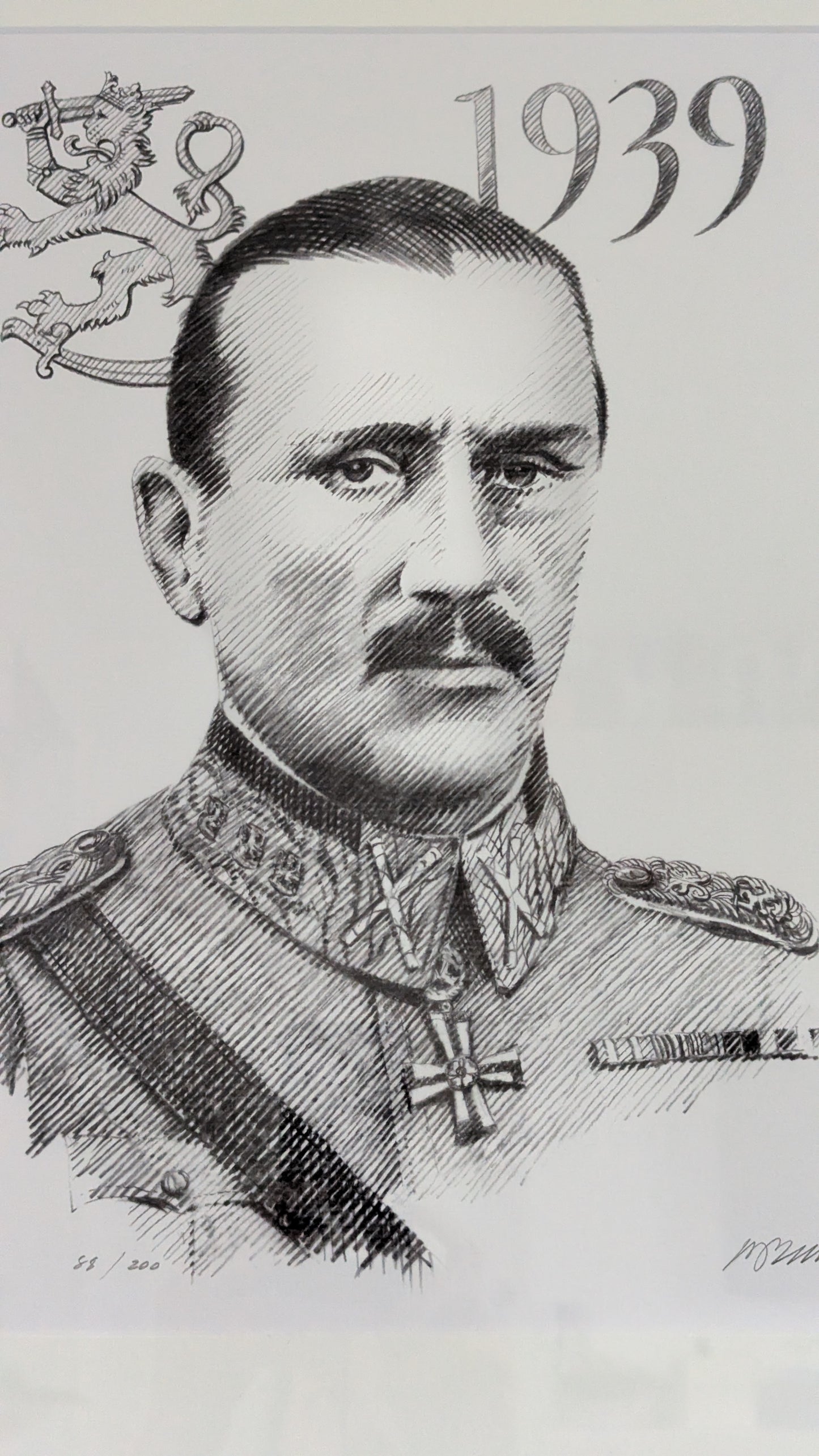 Rolf Erik Bruun - Mannerheim 1939 (Signeerattu Litografia 2009)