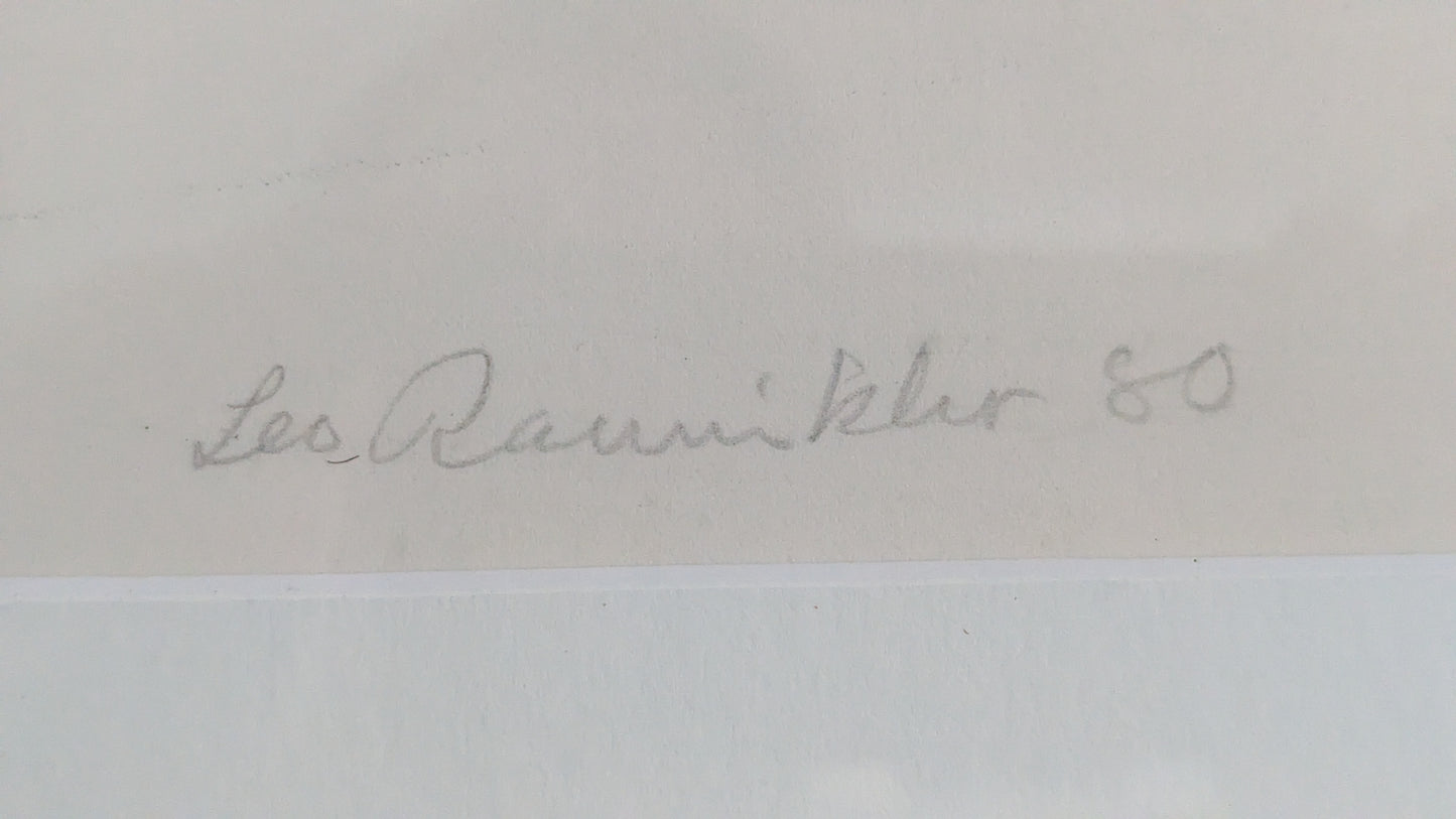 Leo Rannikko - Aihe Pitäjäenmäeltä (Signeerattu Grafiikka 1980)