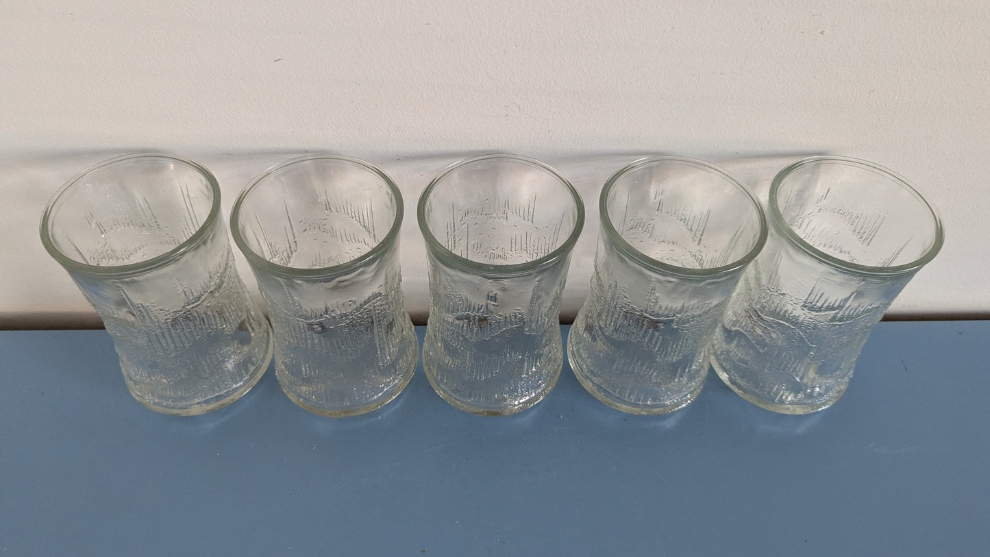 Riihimäen Lasi Revontulet Lasi (5kpl, 30cl, 1978-1982, Erkkitapio Siiroinen)