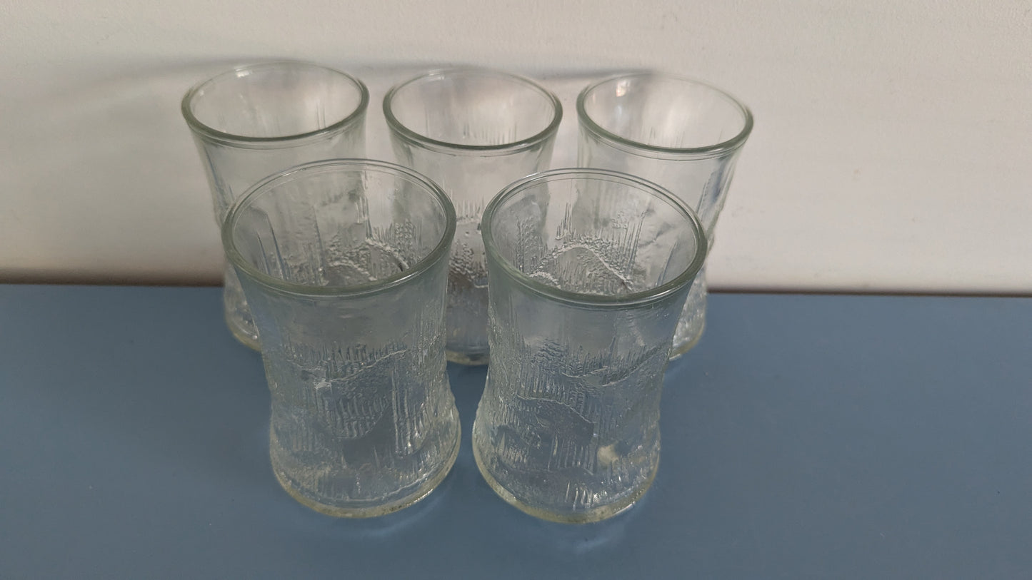 Riihimäen Lasi Revontulet Lasi (5kpl, 30cl, 1978-1982, Erkkitapio Siiroinen)