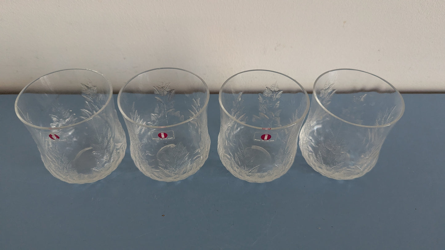 Iittala Koivu Juomalasi (4kpl, 1981-1984, Valto Kokko)