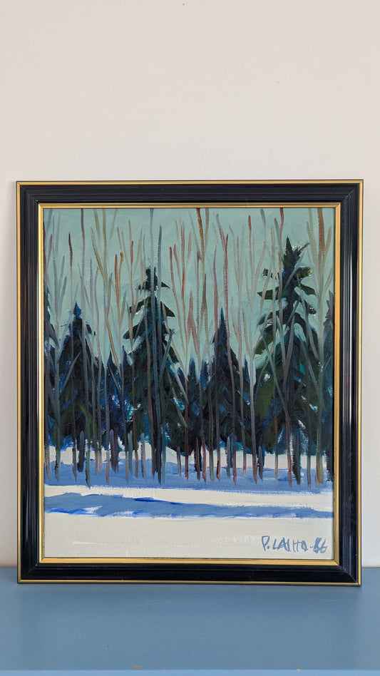 Pekka Laiho - Signeerattu Öljyvärimaalaus (1986)