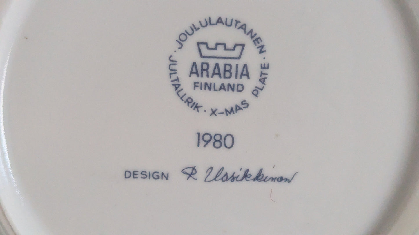 Arabia Joululautanen 1980 (Raija Uosikkinen)
