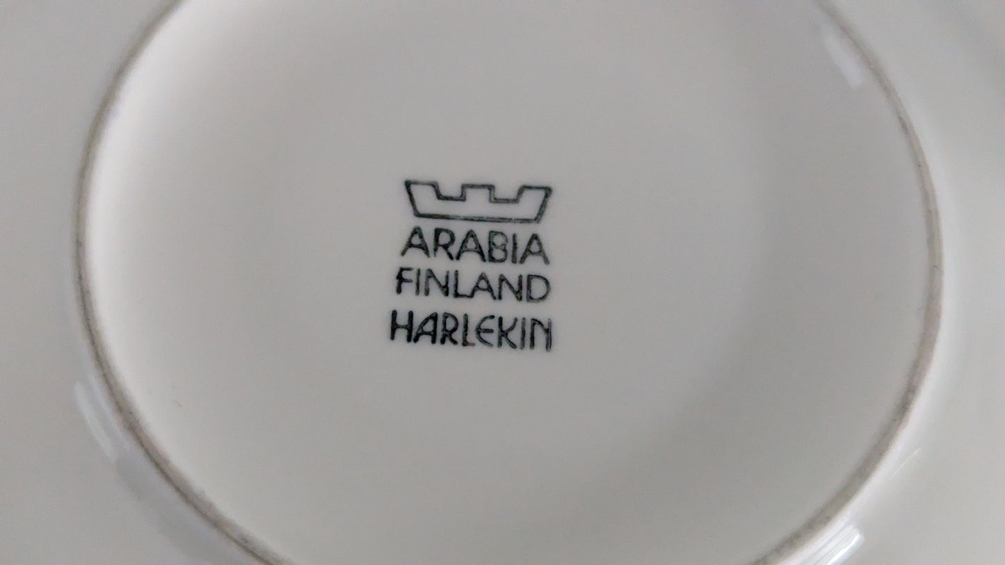 Arabia Harlekin Turkos Kahviastiasto Kymmenelle Hengelle (20-osaa, Inkeri Leivo)