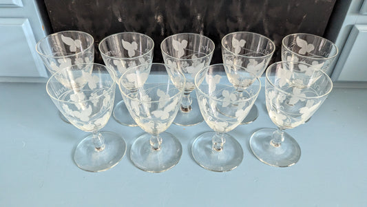 Riihimäen Lasi Savoy Väkeväviinilasi / Liköörilasi (9kpl, 1946-1967)