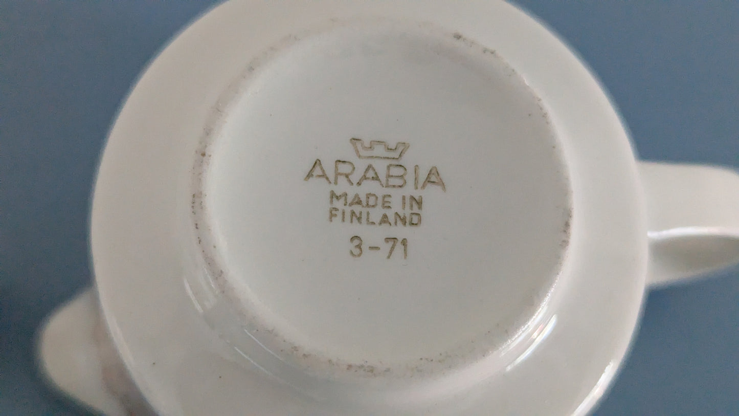 Arabia Pulmu Sokerikko ja Kermakko (1969-1973, Raija Uosikkinen)