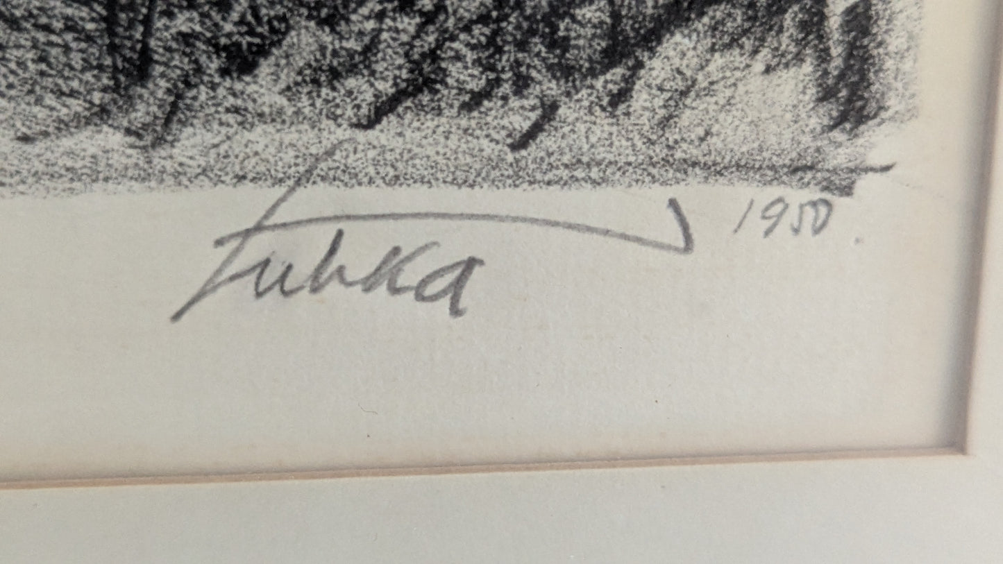 Aukusti Tuhka - Signeerattu Litografia (1950)