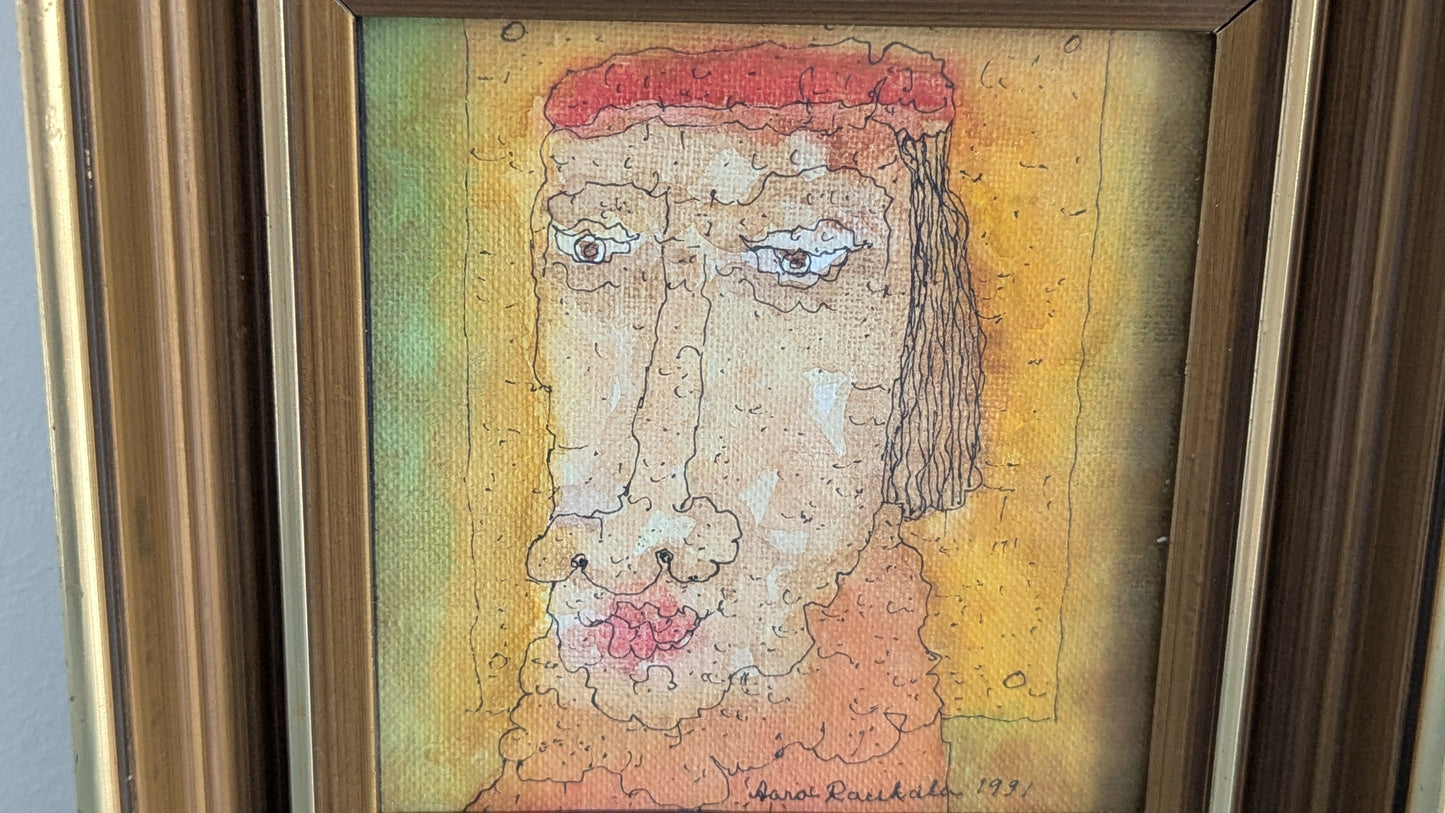 Aaro Rauhala - Sarjasta Melkein Pyhimykset (Signeerattu Sekatekniikka 1991)