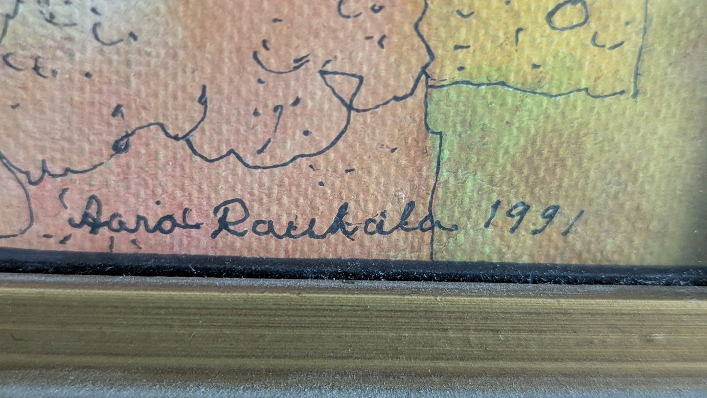 Aaro Rauhala - Sarjasta Melkein Pyhimykset (Signeerattu Sekatekniikka 1991)