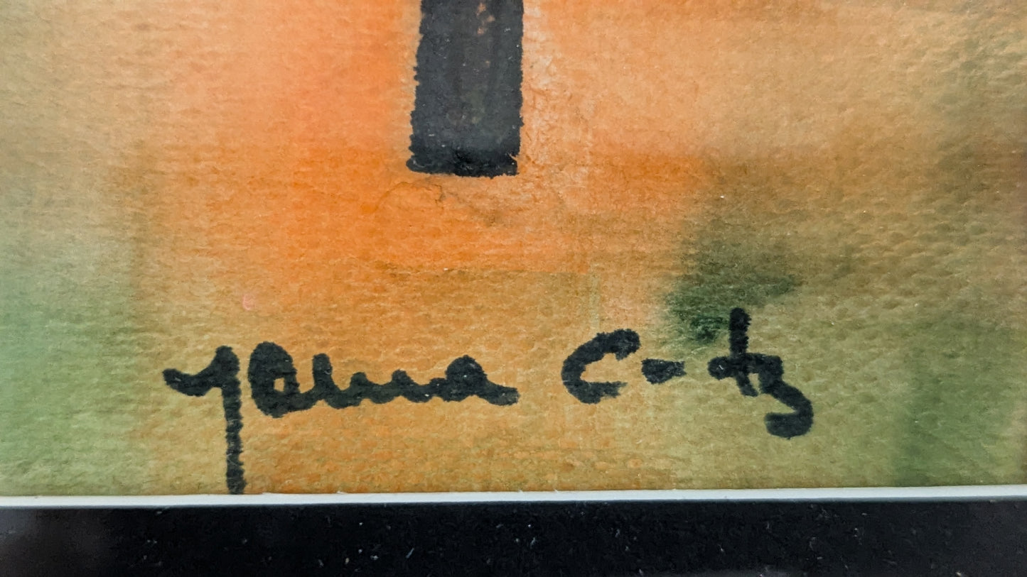 Johanna Cedercreutz - Syyskuu (Signeerattu Akvarellimaalaus)