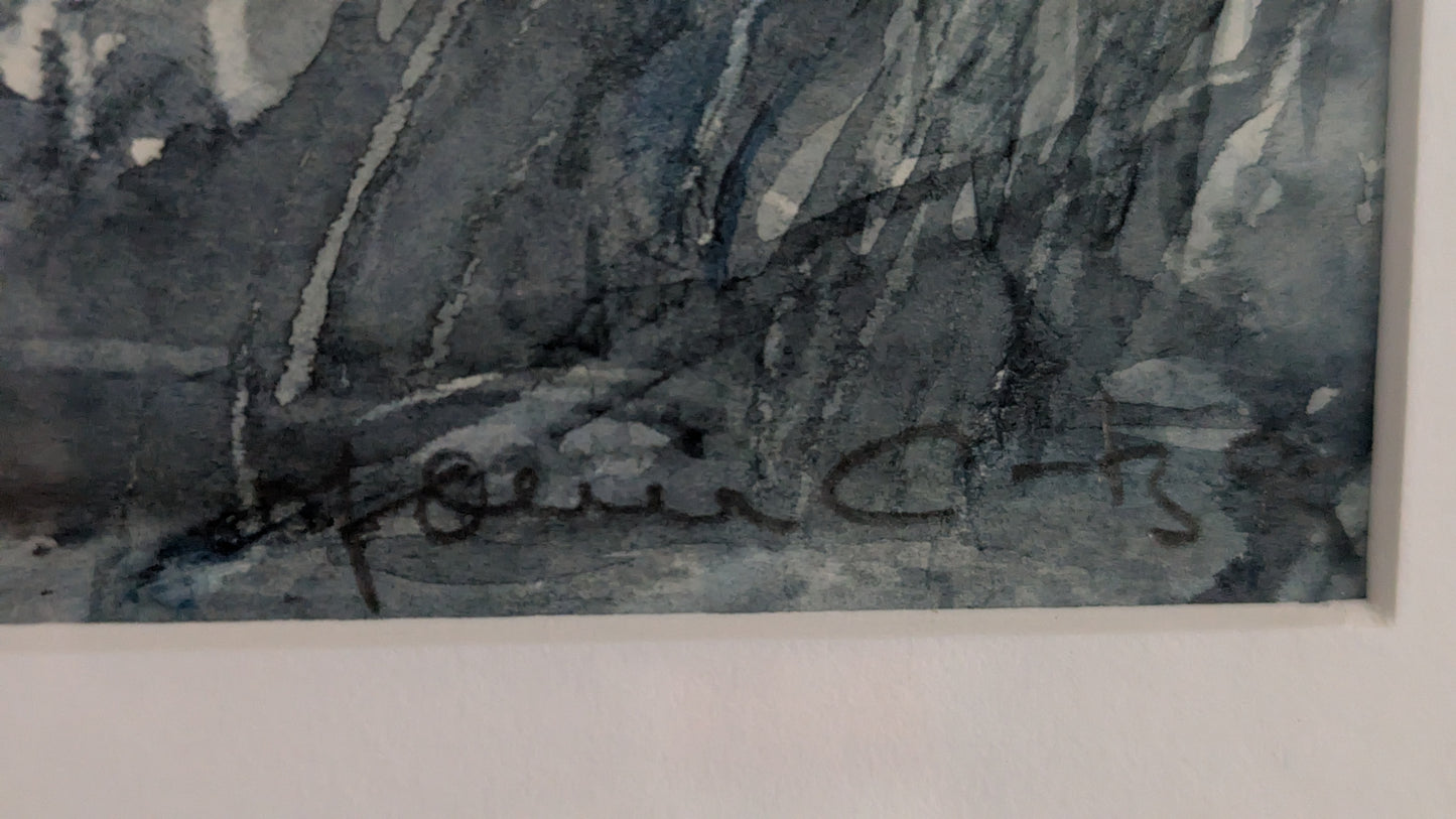 Johanna Cedercreutz - Signeerattu Akvarellimaalaus (1998)