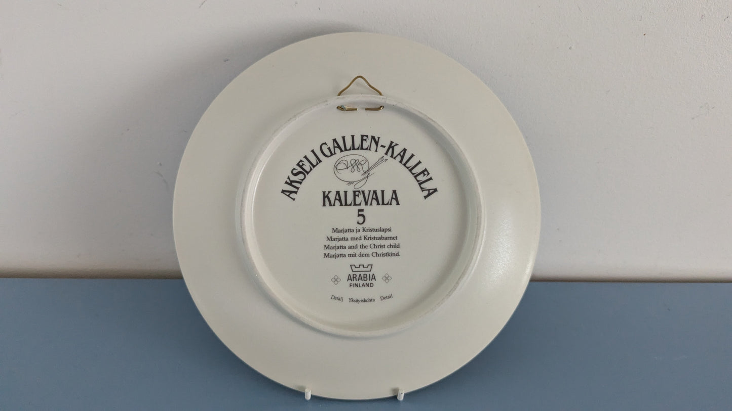 Arabia Marjatta ja Kristuslapsi Seinälautanen (1982, Akseli Gallen-Kallela)