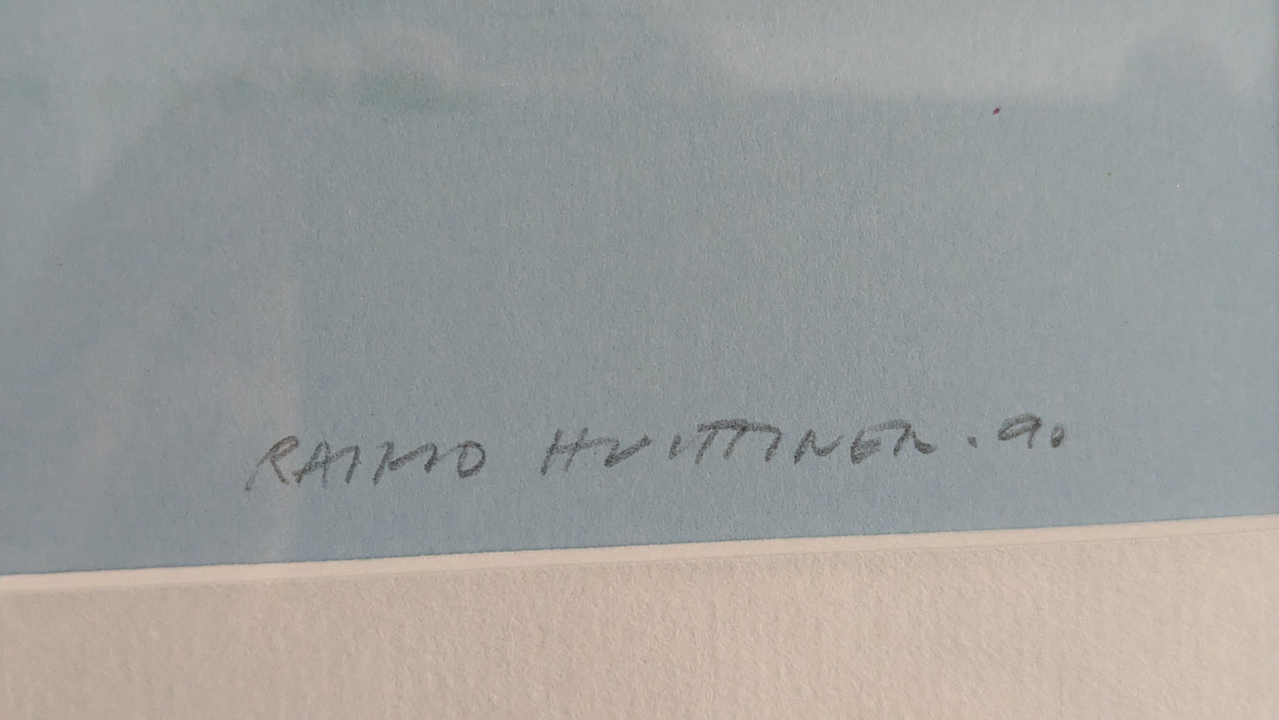 Raimo Huittinen - Porin Mieslaulun Talo (Signeerattu Grafiikka 1990)
