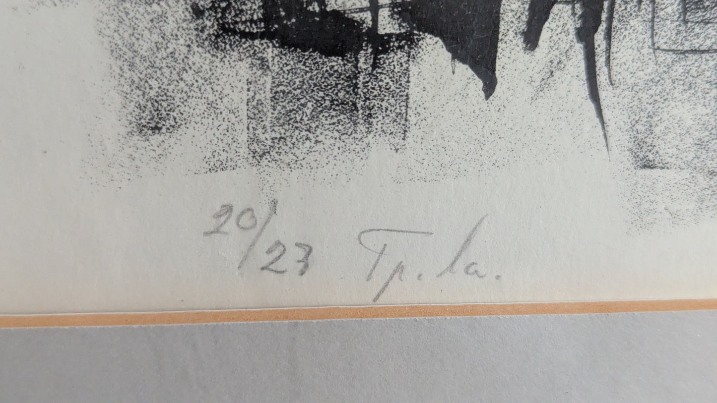 Eila-Maria Salo - Liedon Kirkon Alttarikaapin Osa (Signeerattu Litografia 1961)