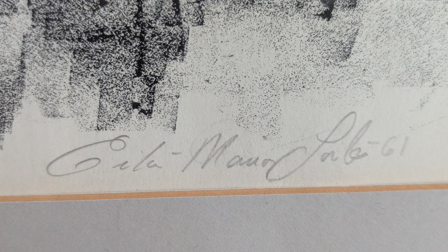 Eila-Maria Salo - Liedon Kirkon Alttarikaapin Osa (Signeerattu Litografia 1961)