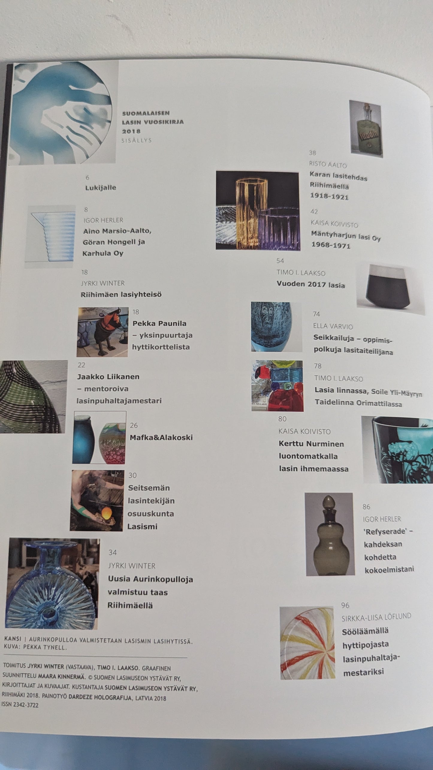 Suomalaisen Lasin Vuosikirja 2018