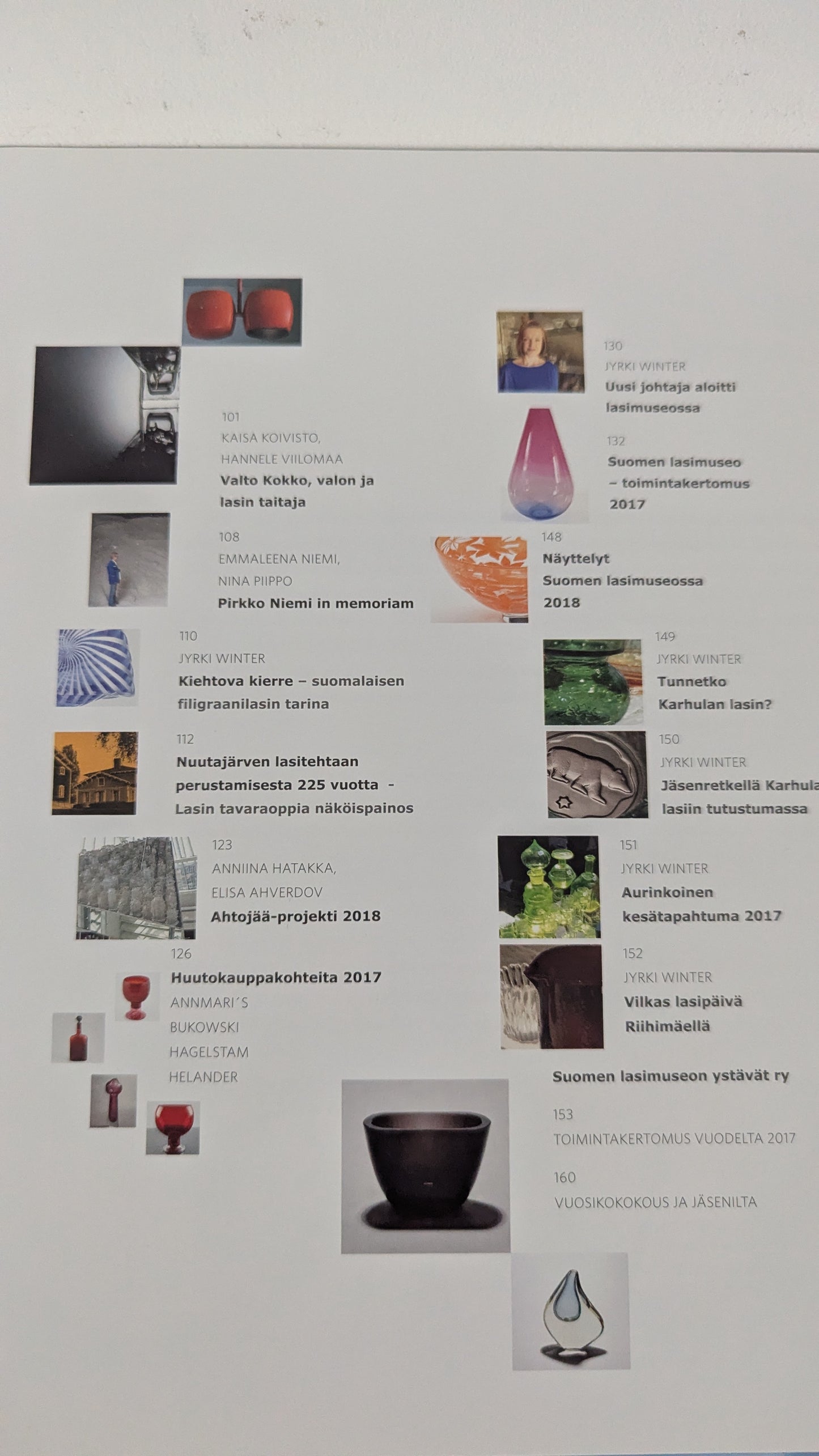 Suomalaisen Lasin Vuosikirja 2018