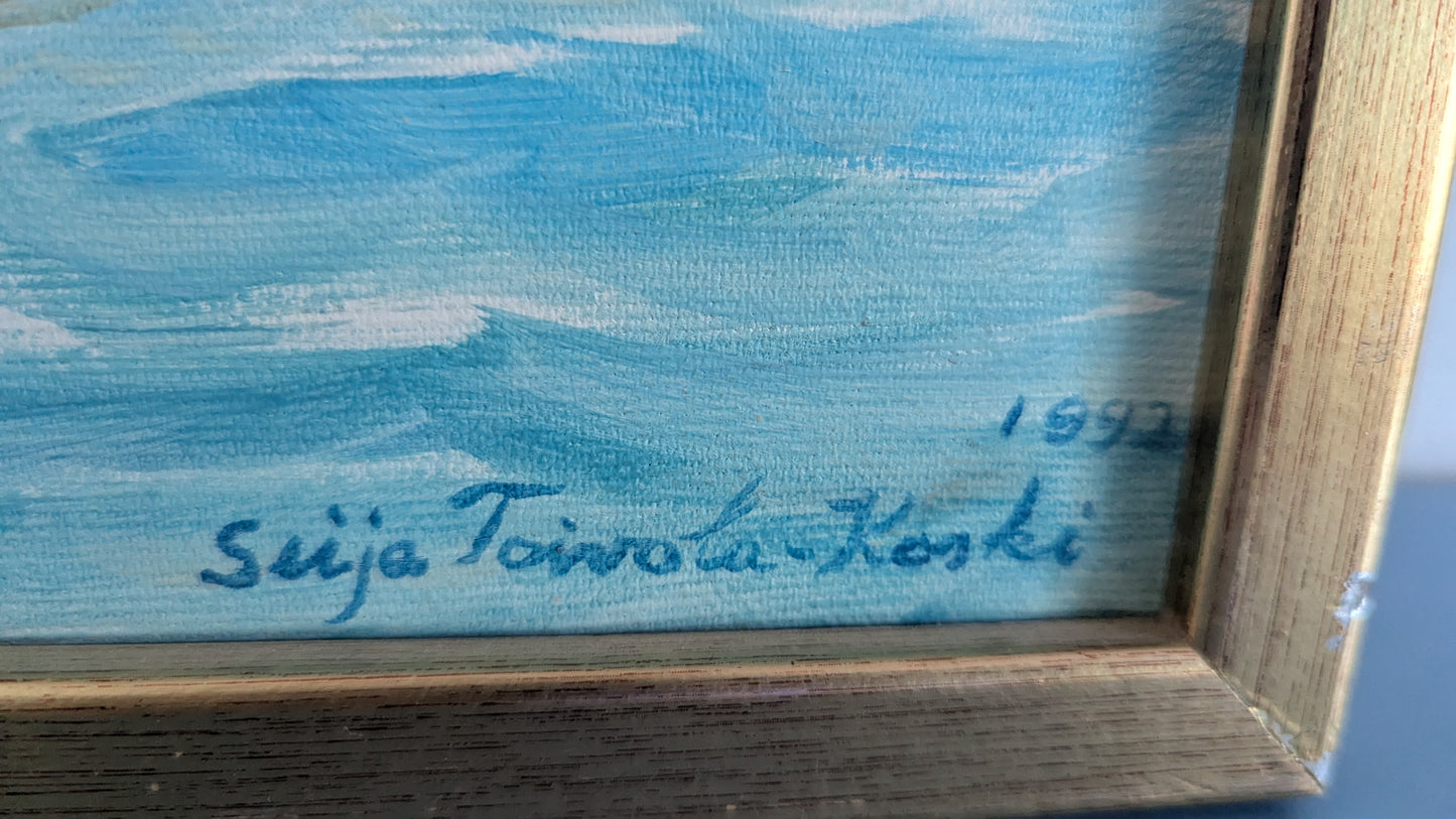 Seija Toivola-Koski - Rapu (Signeerattu Öljyvärimaalaus 1992)