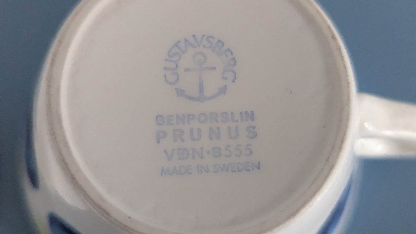Gustavsberg Prunus Kahvikuppi ja Asetti (1962-1974, Stig Lindberg)