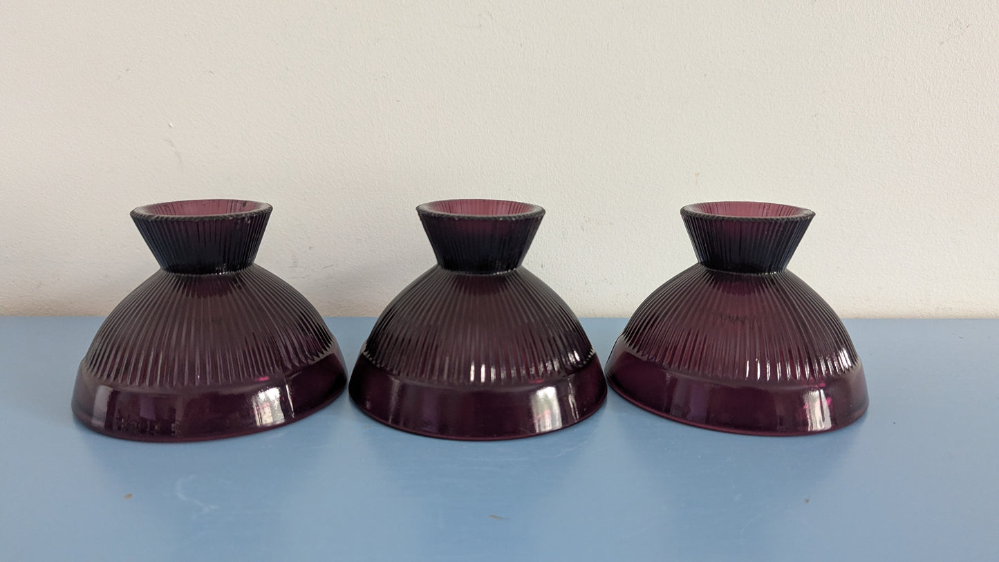 Riihimäen Lasi Viiru Annoskulho / Jälkiruokakulho (3kpl, 1957–1967, Nanny Still)