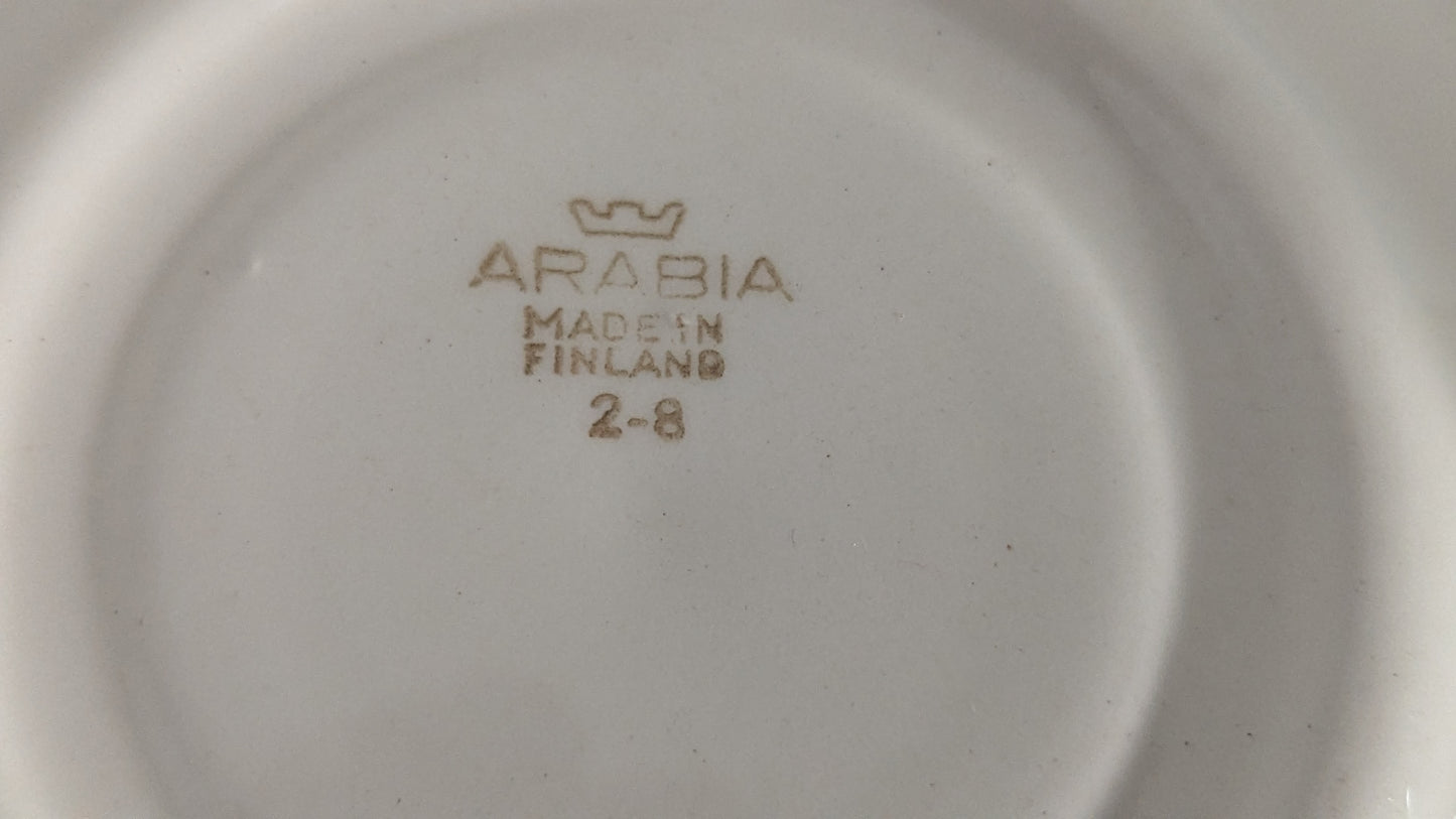 Arabia Tulppaani Koristeinen RD-Mallin Kahviastiasto Neljälle Hengelle (8-osaa)