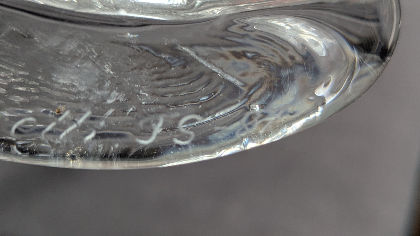 Iittala Pilvi Taidelasiesine / Koriste-esine (1987, Signeerattu, Timo Sarpaneva)
