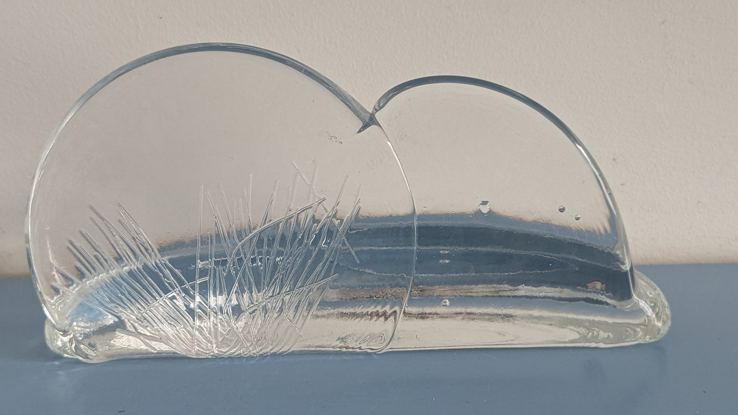 Iittala Pilvi Taidelasiesine / Koriste-esine (1987, Signeerattu, Timo Sarpaneva)
