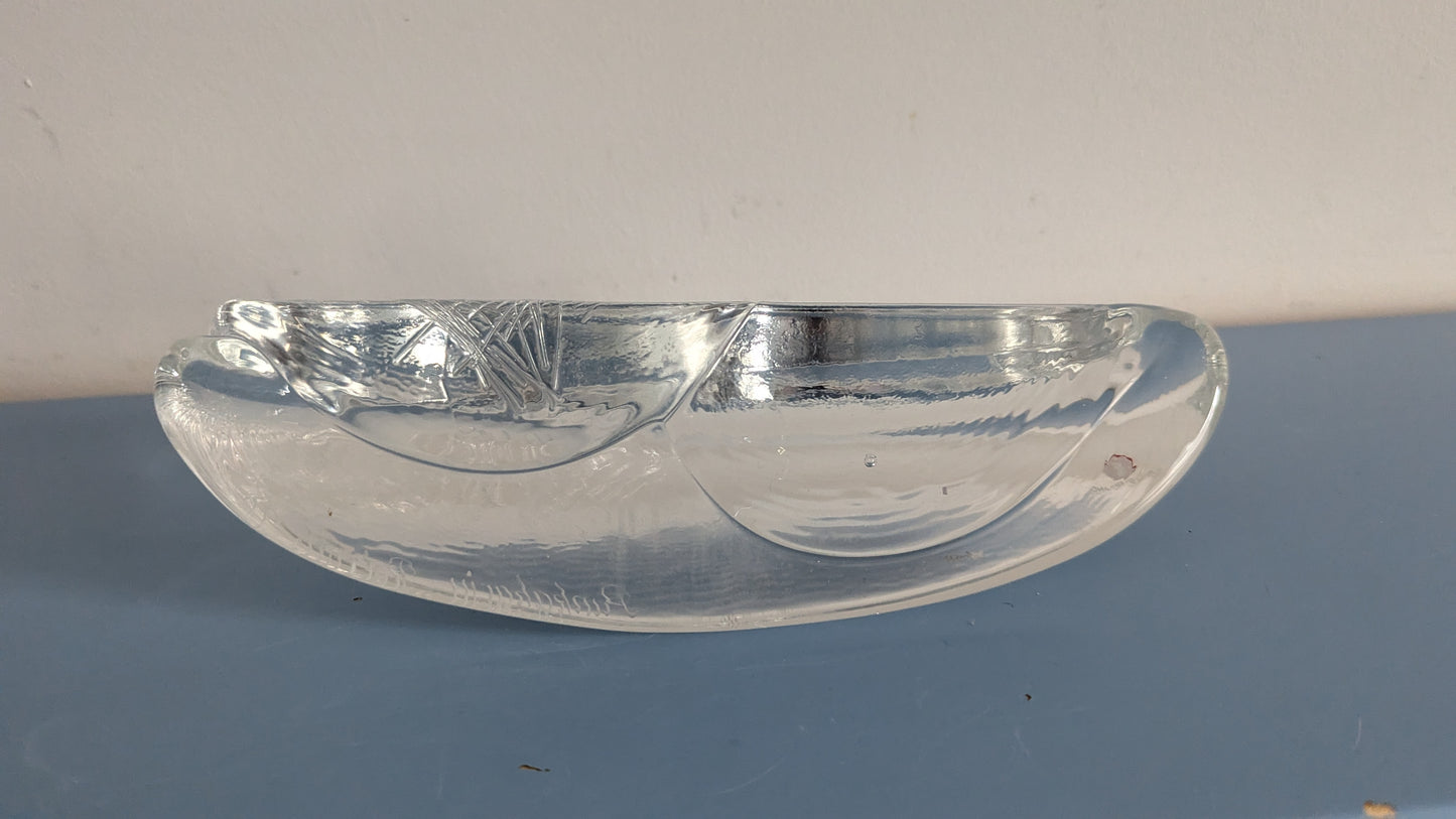 Iittala Pilvi Taidelasiesine / Koriste-esine (1987, Signeerattu, Timo Sarpaneva)