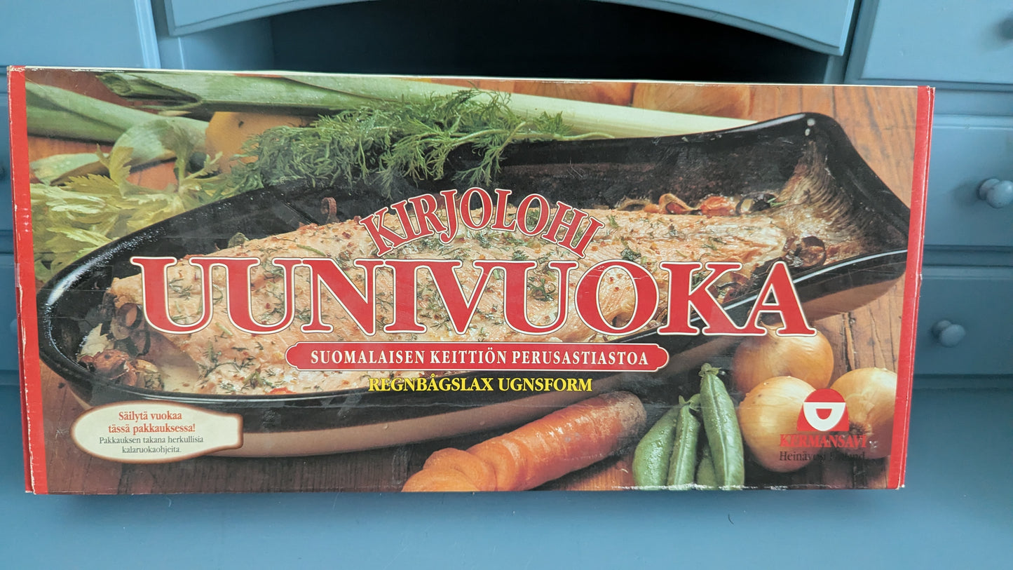 Kermansavi Heinä Kirjolohi Uunivuoka / Kalavuoka (Alkuperäisessä Paketissa)